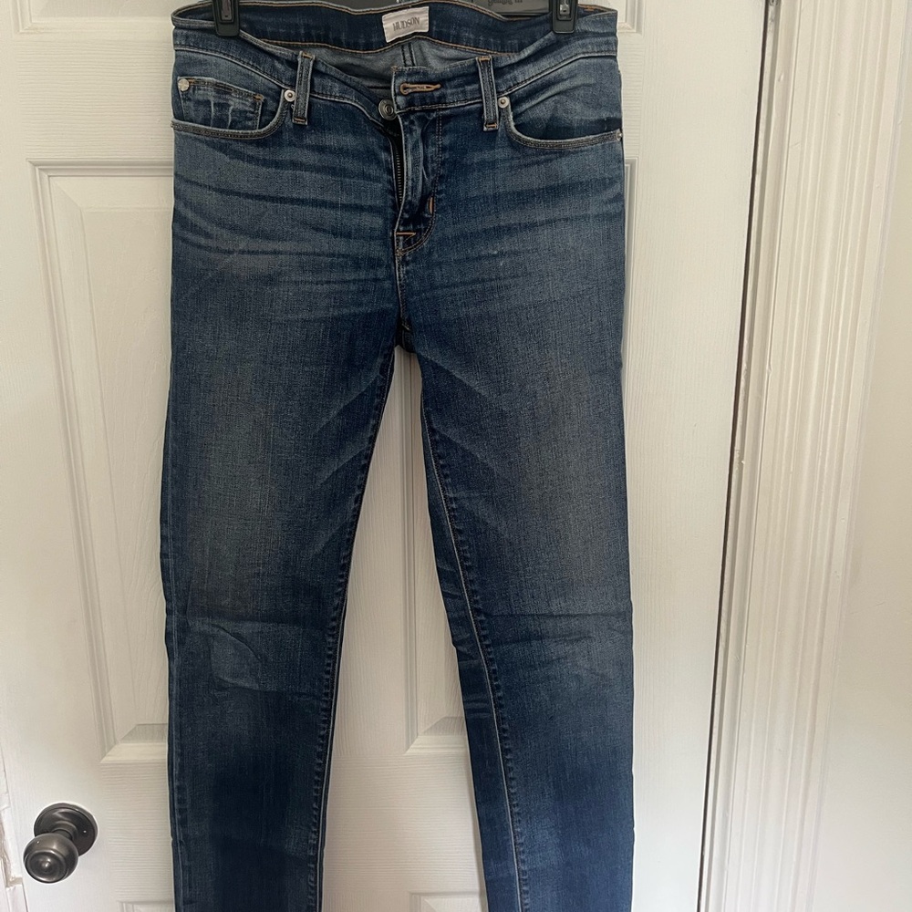 Hudson Jeans Women’s Skinny Jeans — Medium Dark Blue Wash